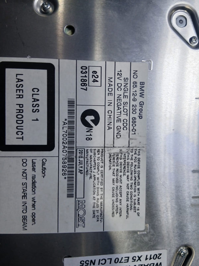 2007-2013 BMW X5 E70 X6 E71 3.0d DISC CD Changer 9230680 OEM