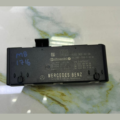 Genuine Mercedes-Benz W222 S-Class Trunk Lid Control Unit A 222 900 60 08