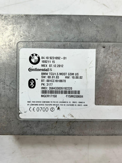 2007-2015 BMW 5' 3' 328i F07 GT Telematics Control Unit 9231092 OEM