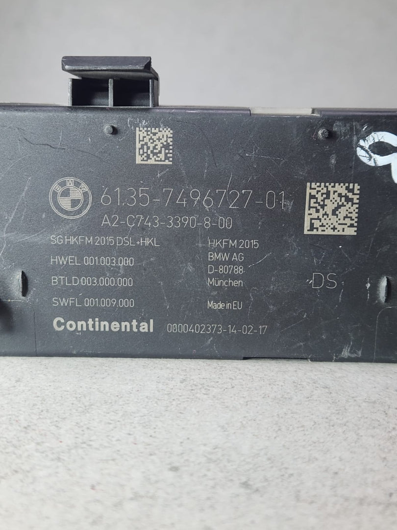 2017 BMW 530i Tailgate Control Unit 7496727 5 Series G30 G31 and 7 Series G11