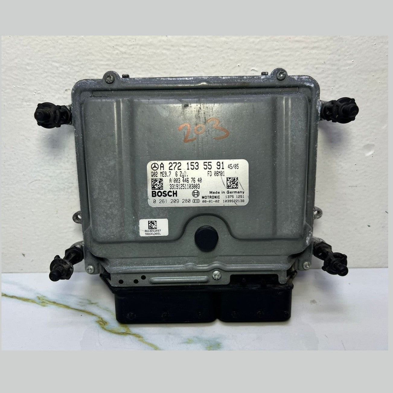 03-06 Mercedes W203 C-Class Engine Control Module Unit ECM ECU A272 1535591 OEM