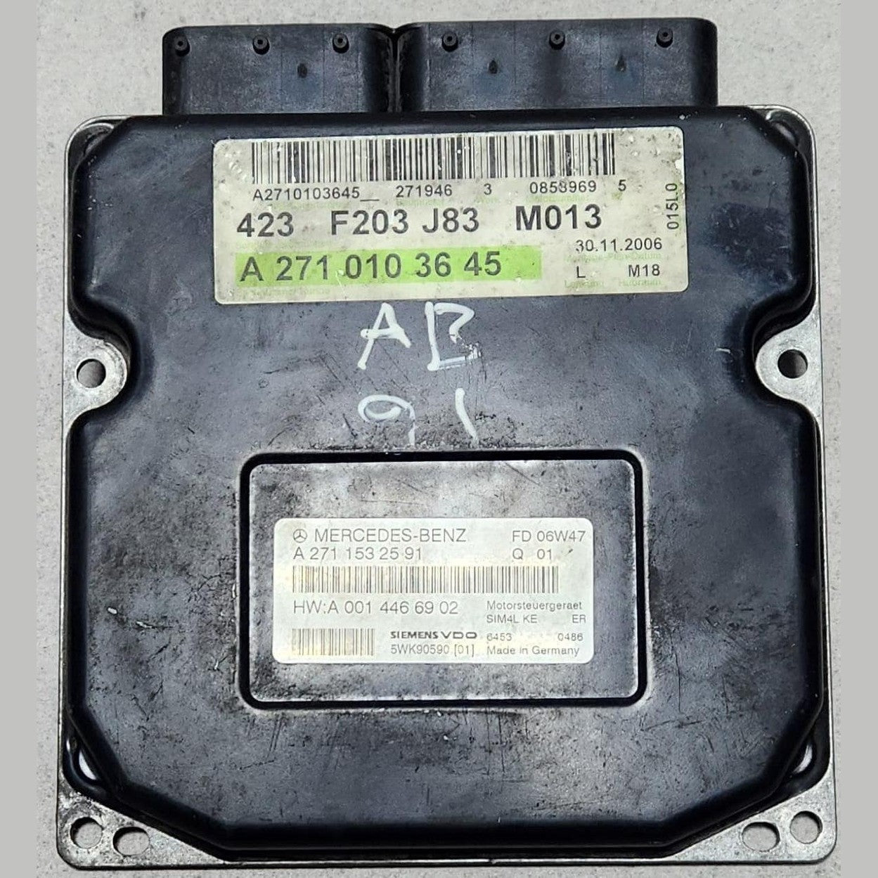 Benz Engine Control Unit A2710103645 CLC W203 C-Class 1.8 Petrol