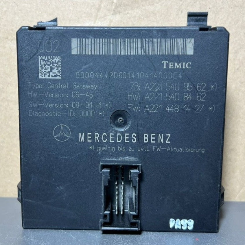 2010-2012 Mercedes-Benz W221 S-Class Gateway Control Module A221 54095 ...