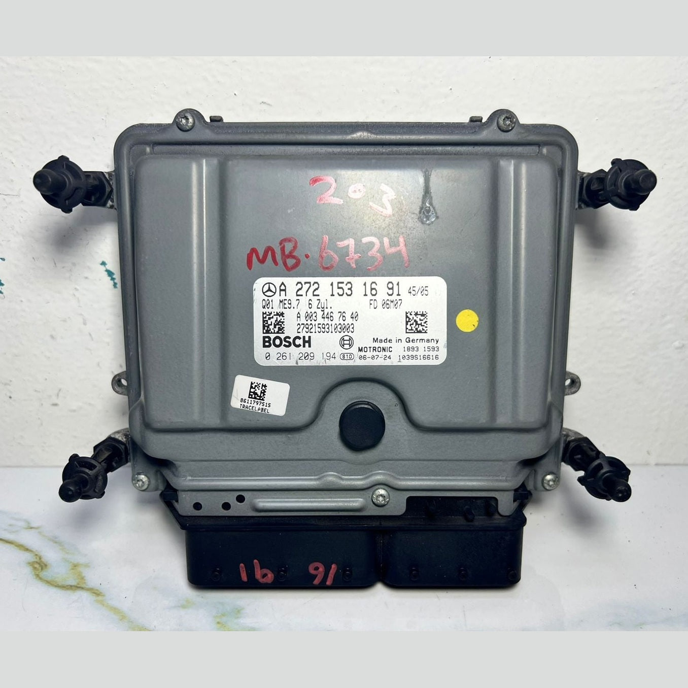 2006-2007 Mercedes-Benz C230 Engine Control Module A2721531691 W203 C-Class