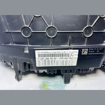 14-20 Mercedes-Benz W205 C-Class AMG Instrument Cluster Speedometer A205 9000535