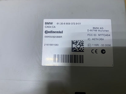 2012 BMW 535i Control Module 6809372 5 Series F10 and X3 F-Series CAS 4