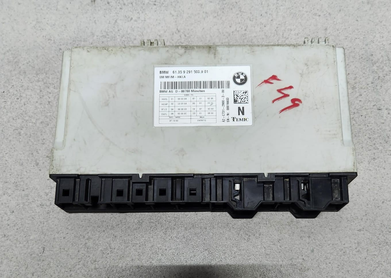 2013-2019 BMW 650i Gran Coupe Front Seat Control Module 9291508 OEM