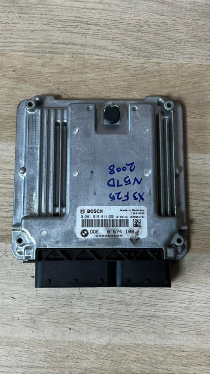 2008 BMW X3 F25 N57D Engine Control Unit BOSCH 8574100 DDE SET WITH KEY