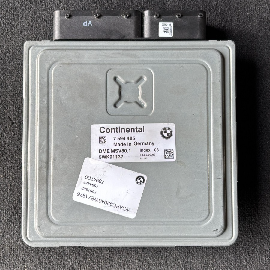 BMW E92 328XI AWD N51 MSV80.1 ECU DME CAS SCHLÜSSELEINHEIT SET OEM 7594485