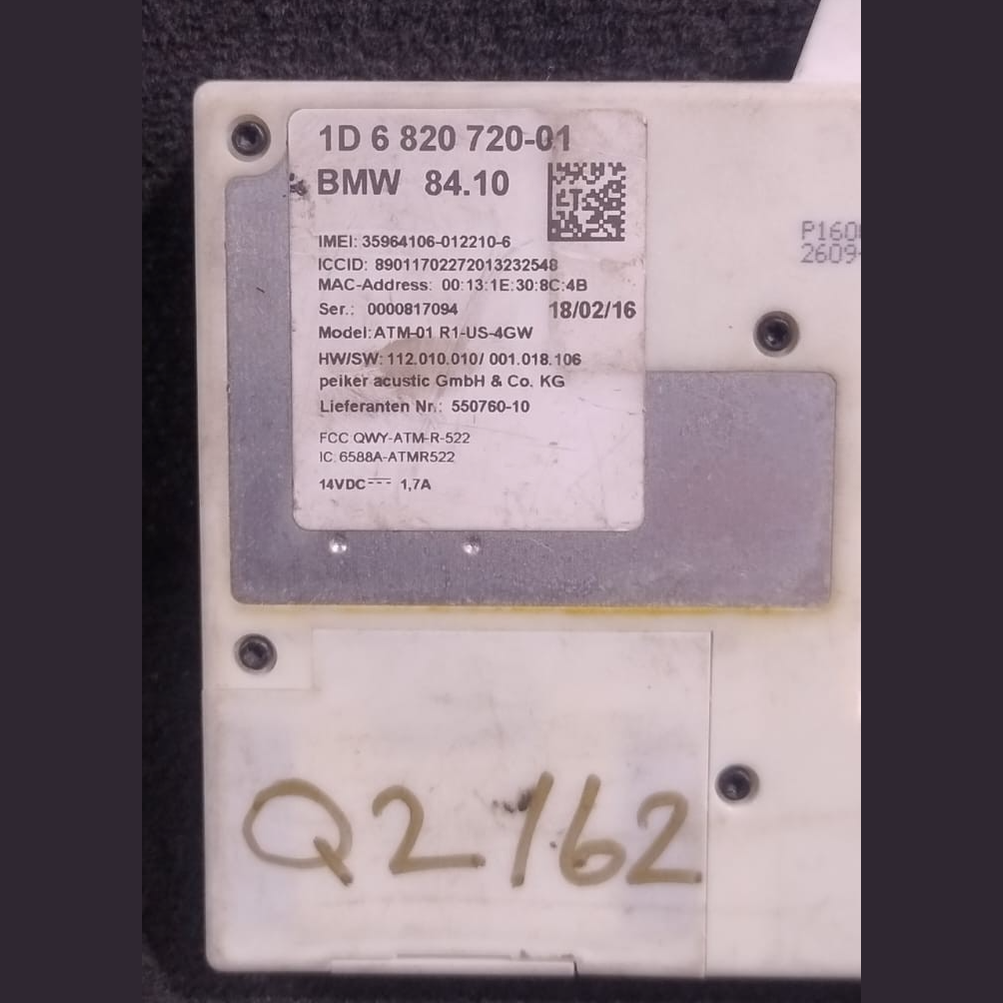 BMW G11 G12 G30 G31 TELEMATICS COMMUNICATION CONTROL MODULE (TCU) P/N  6820720