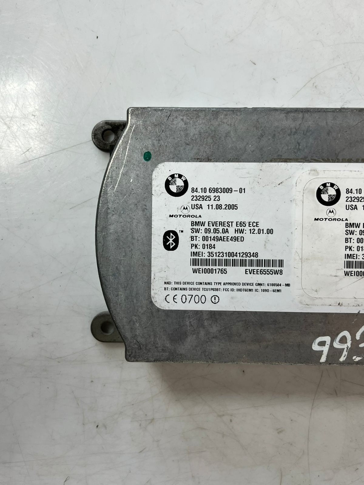BMW 7 Series E65 E66 Bluetooth Telematics Control Module 6983009 OEMM
