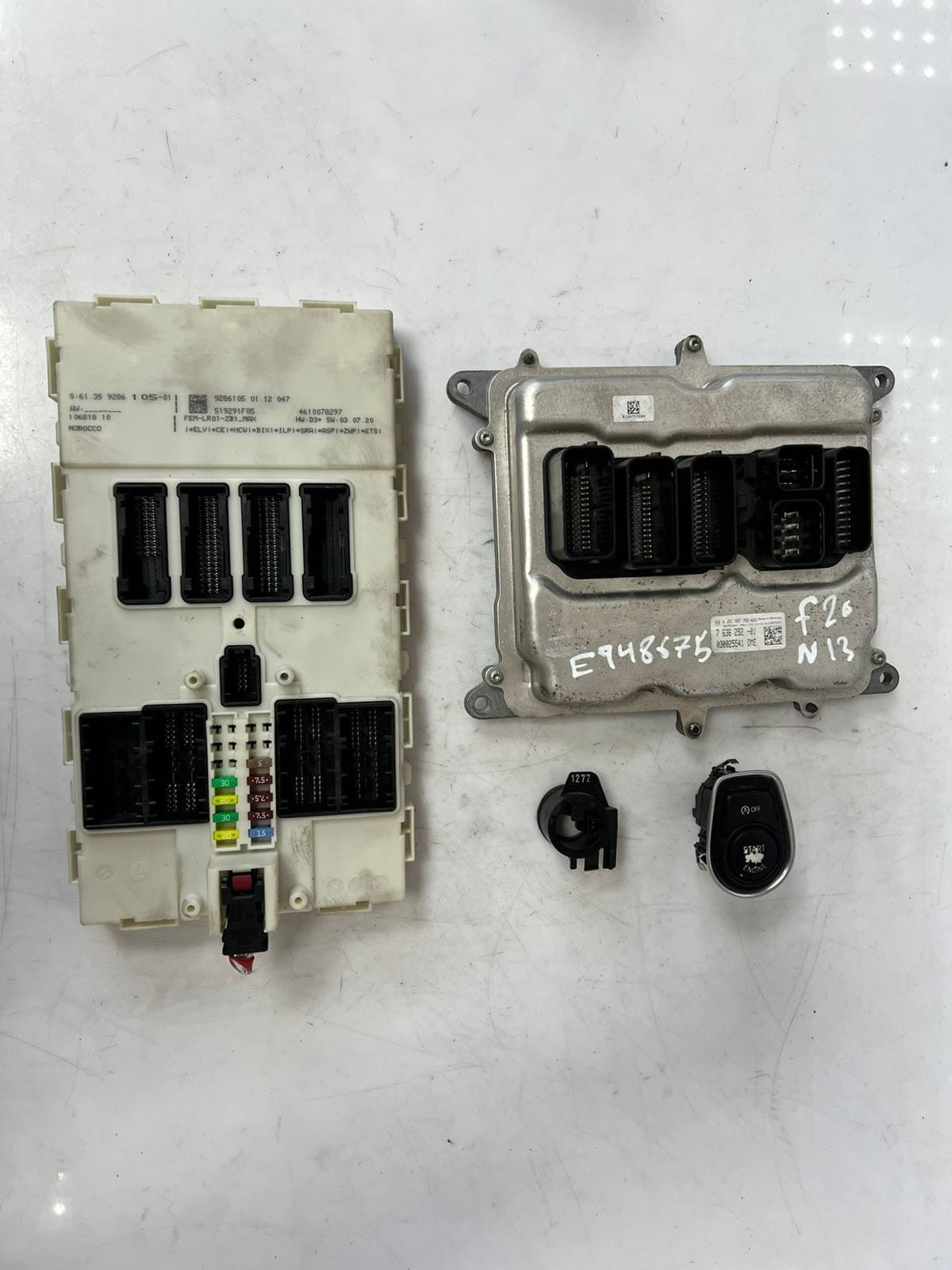 BMW F20 N13 Engine Control Unit ECU SET DMM+FEM+NO KEY 7636292 OEM