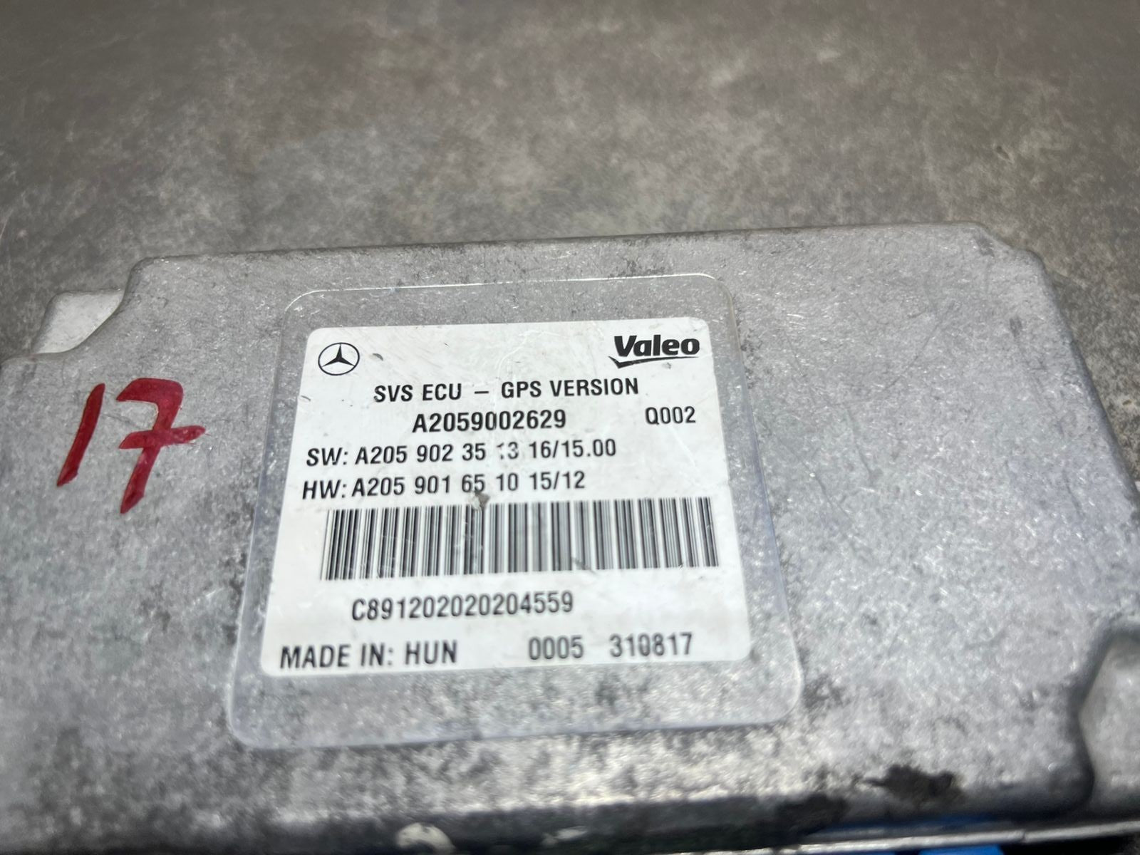 15-20 Mercedes W205 Surround View Camera Control Module  A205 9002629 OEM