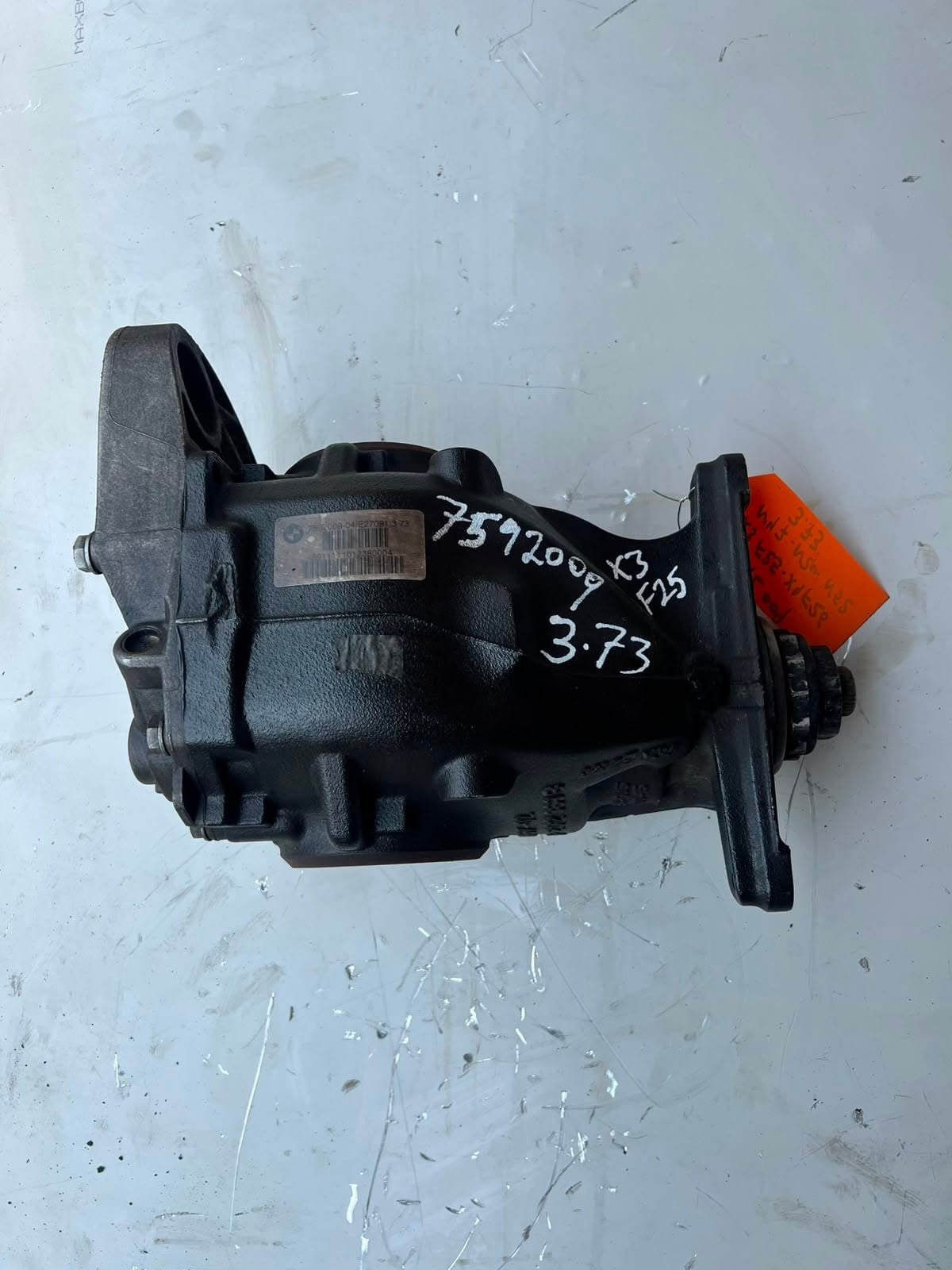 2010-2017 BMW X3 F25 X4 F26 with 3.73 ratio Rear Differential DIFF 7592009 OEM