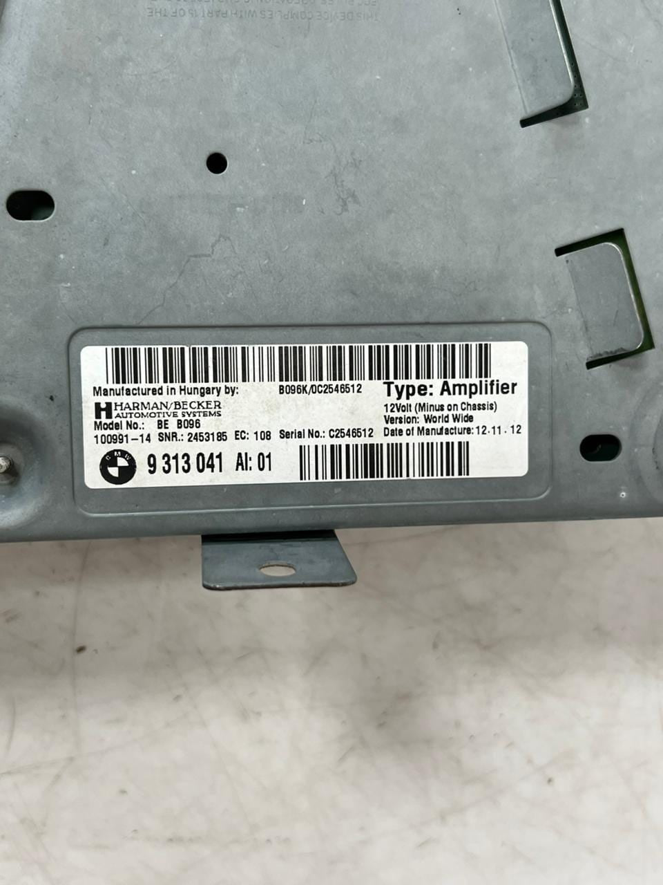 2013 BMW 5 Series F10 F11 Radio AUDIO Amplifier CONTROL UNIT 9313041 OEM