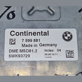 BMW 1 3 E81 E87 E90 E91 N43B20A ECU Engine Control Unit DME MSD81.2 7599881 Set