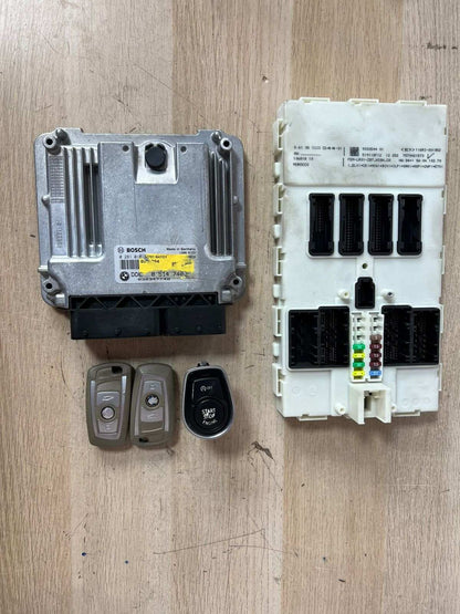 BMW 5 F10 F11 2.0D DDE Engine Control Unit ECU SET + FEM+ 2KEYS 8514740