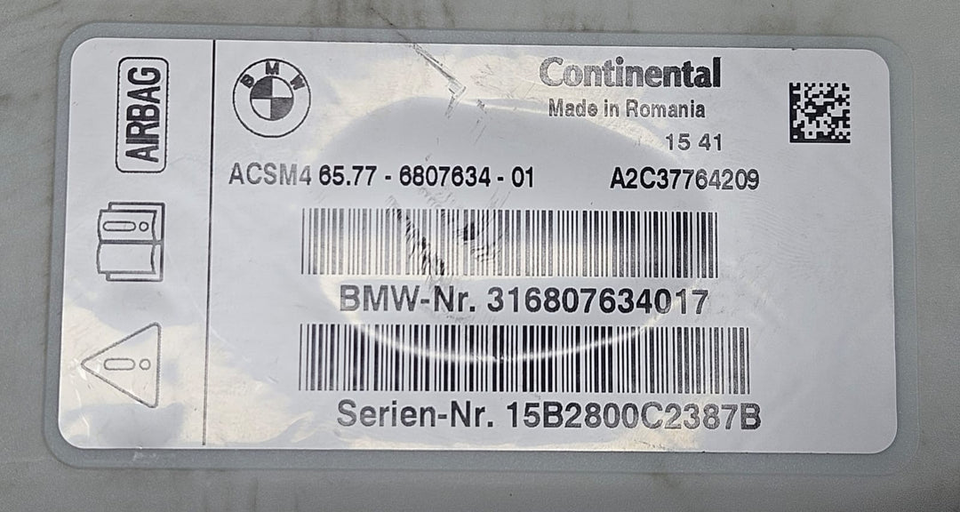OEM BMW F10 F11 F22 F30 LCI F32 X3 F25 SRS Control Unit ECU 6807634