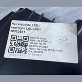 OEM BMW X4 G02 F98 LED Rear Light in the Side Panel Left 7409395