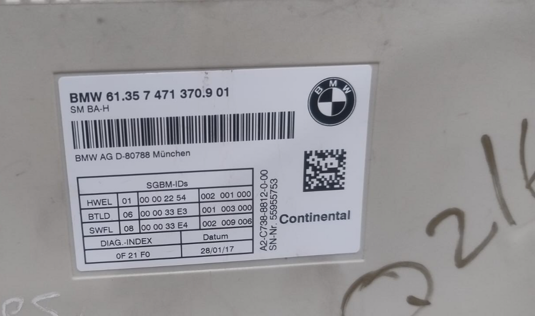 BMW G30 G31 G32 G11 G12 FRONT MEMORY SEAT CONTROL MODULE  OEM  - 7471370