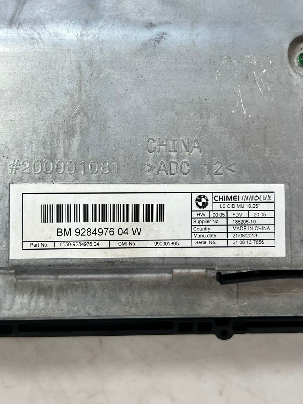 2013 BMW M6 6' F06 F12 10.25" Central Information Display Screen 9284976 OEM