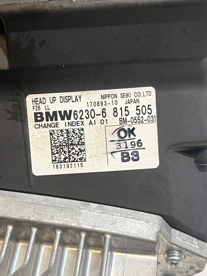 2015-2018 BMW X4 F26 Head Up Display HUD SCREEN Unit LHD 6815505 OEM