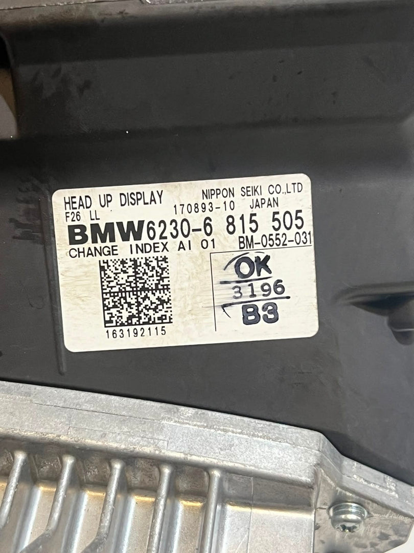 2015-2018 BMW X4 F26 Head Up Display HUD SCREEN Unit LHD 6815505 OEM