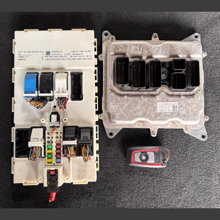 BMW F30 320I N20 STEUERGERÄT DME SET MIT SCHLÜSSEL FEM T.-NR. 8606306