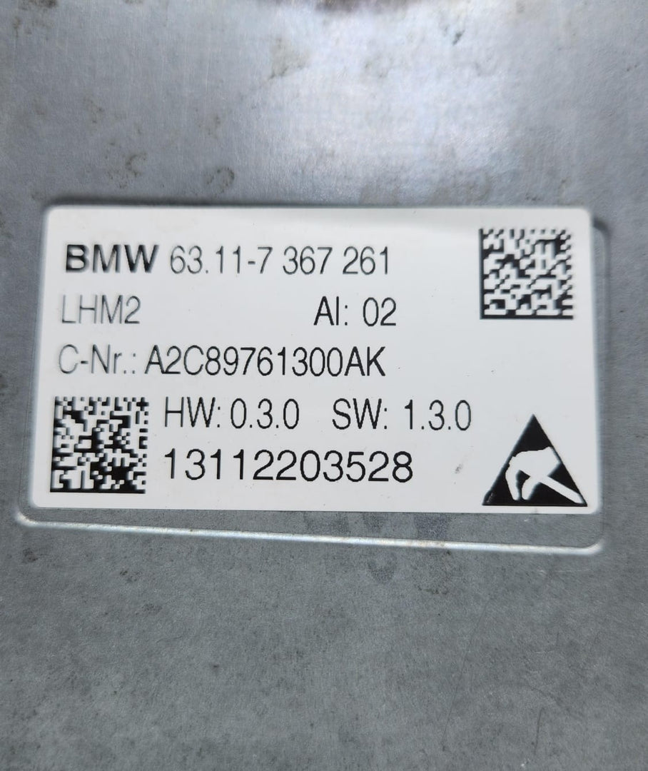 11-16 BMW 535i LED Headlight Ballast Module 7367261 5 Series 7 Series X5 X6 OEM