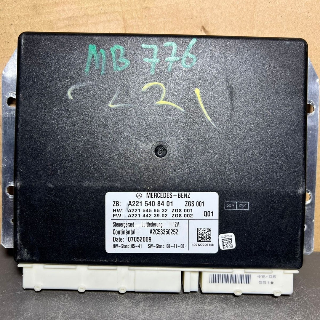 07-13 MERCEDES W221 S-CLASS AIR SUSPENSION CONTROL UNIT MODULE A221 5408401 OEM
