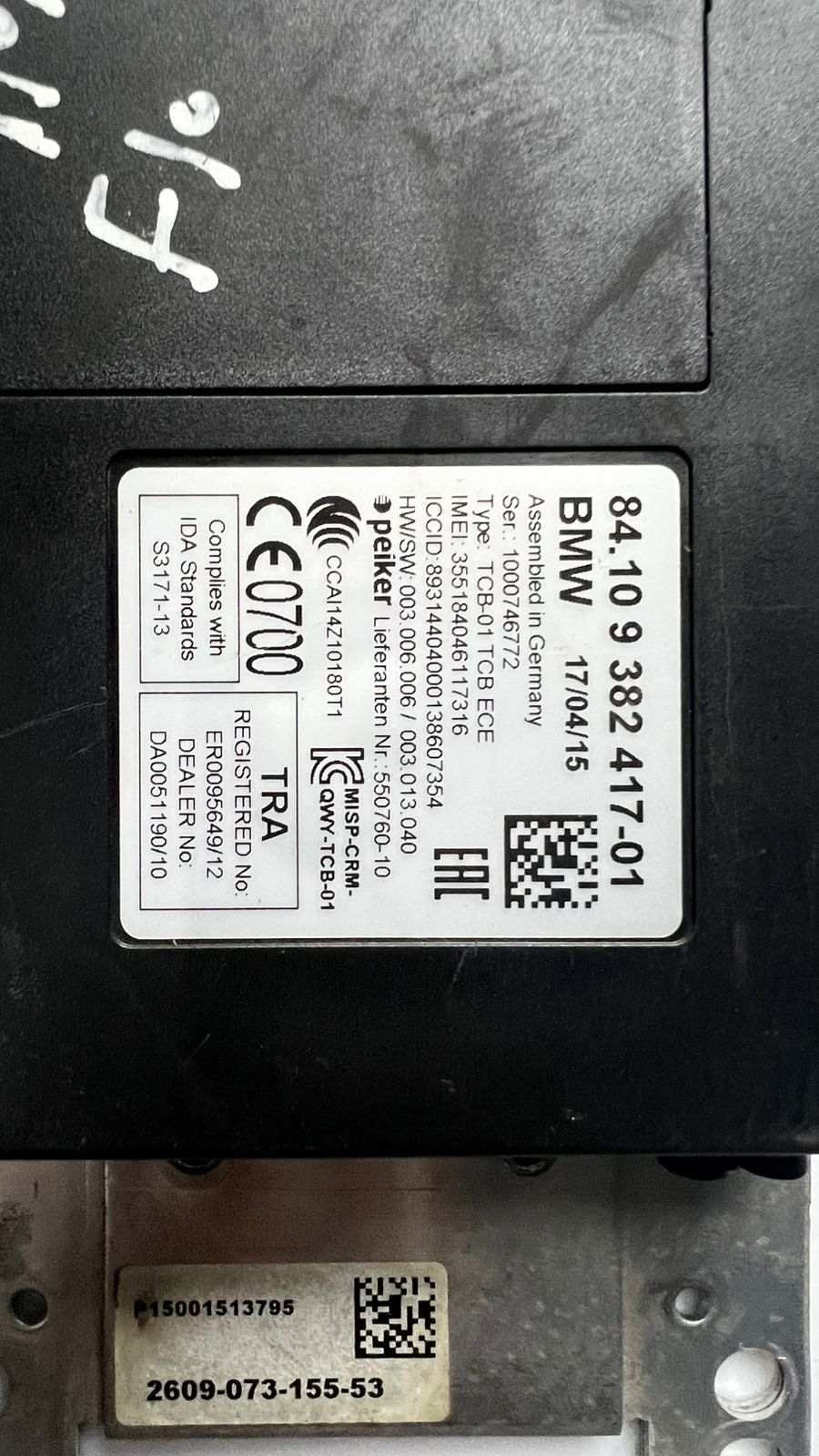 BMW Bluetooth Control Unit 9382417 F20 F21 F30 F80 and i3 i01 