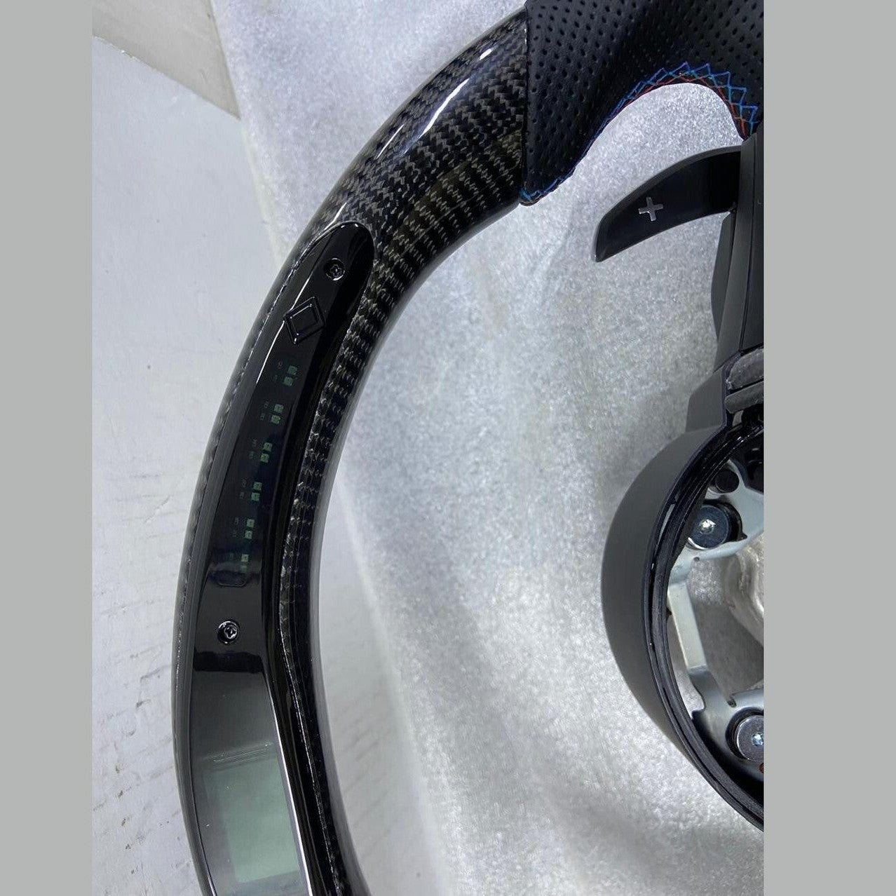 OEM BMW Carbon Fiber Steering Wheel F30 F32 Series MSport With Paddle Shifts LED