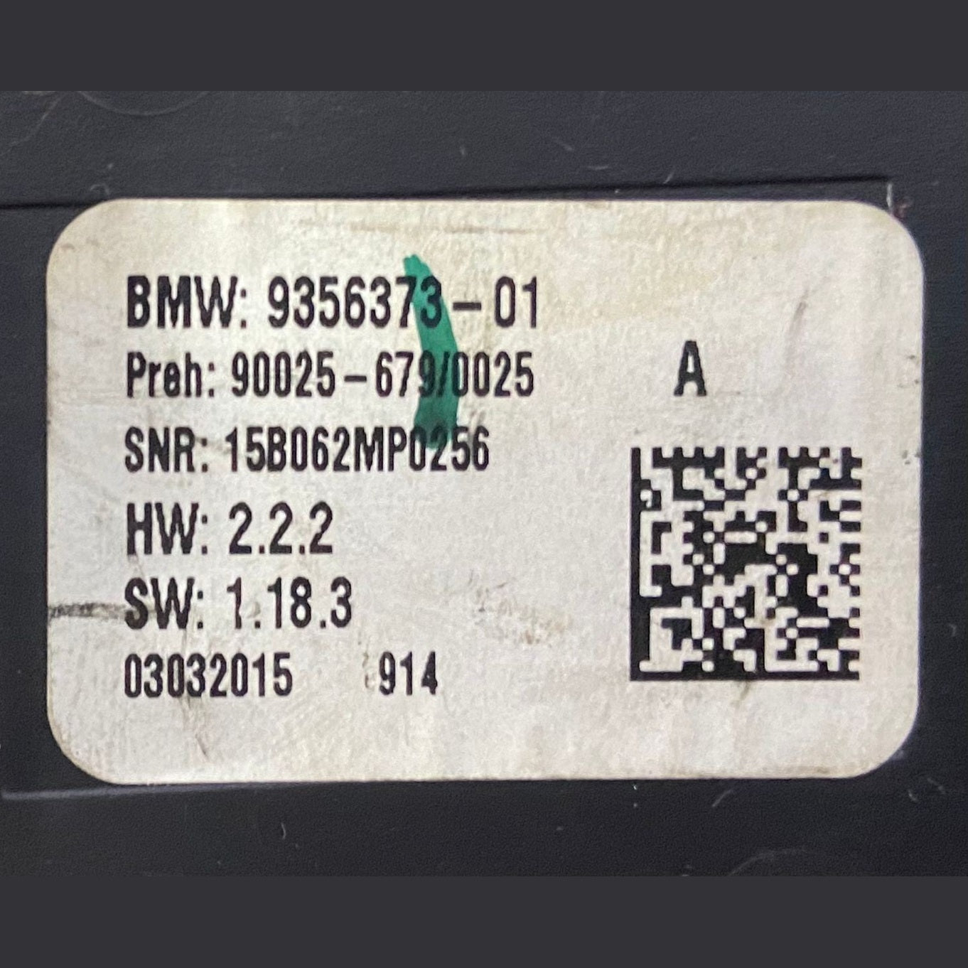 OEM BMW X5 X6 F15 F16 F85 F86 FRONT A/C HEATER TEMPERATURE CONTROL 9356373