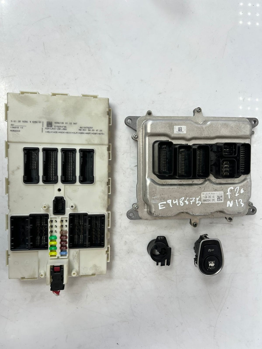 BMW F20 N13 Engine Control Unit ECU SET DMM+FEM+NO KEY 7636292 OEM