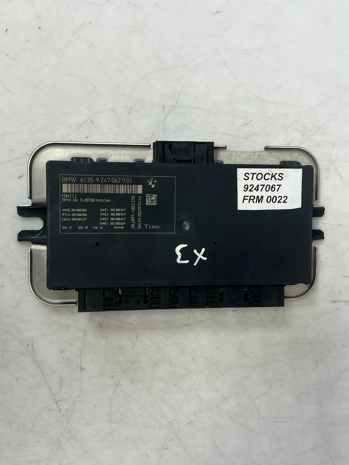 2011 BMW F01 F02 F06 F07 F10 F12 F13 F25 X3 Footwell Module Control Unit 9247067