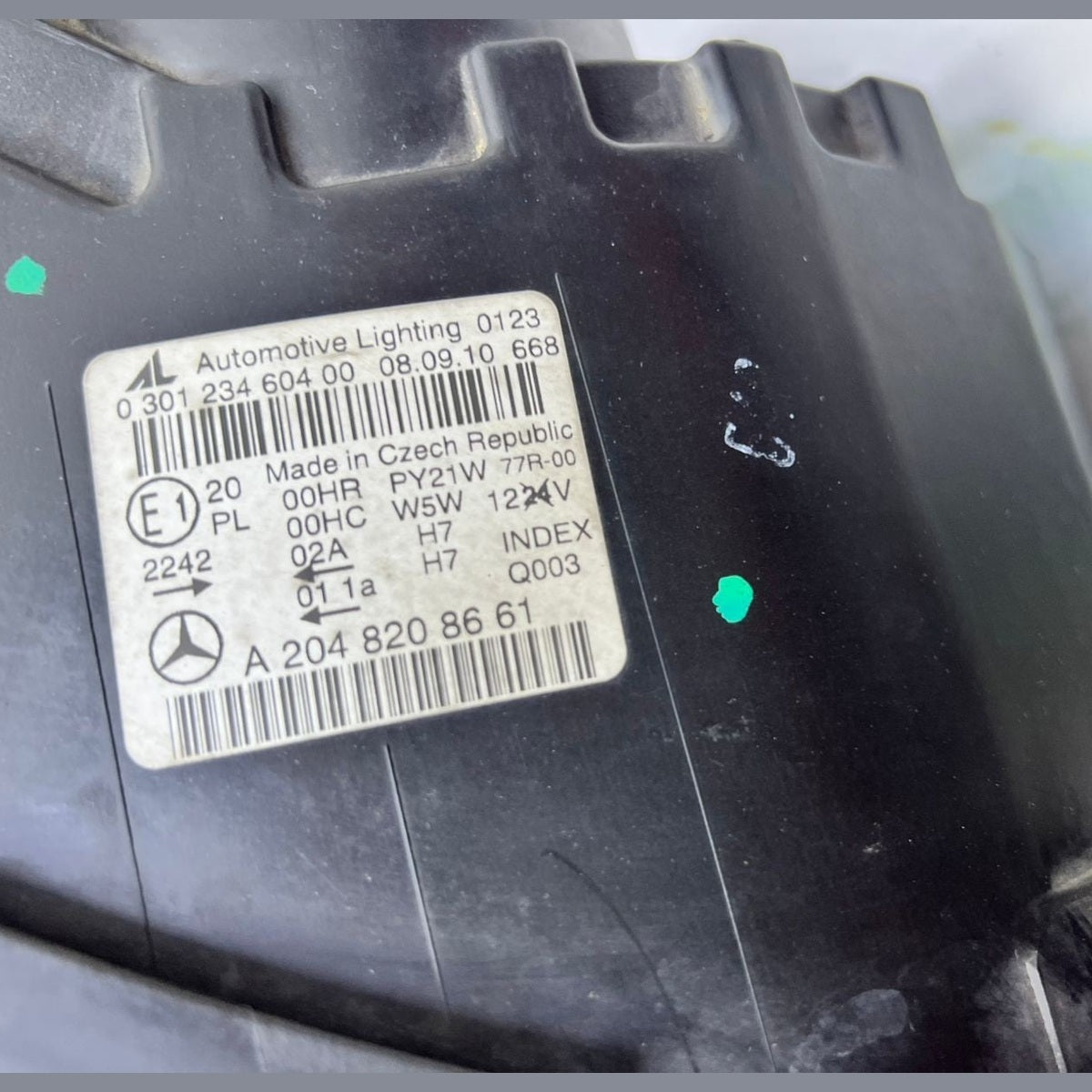 06-08 Mercedes W204 C-Class Front Right Side Head light Headlamp A204 8208661
