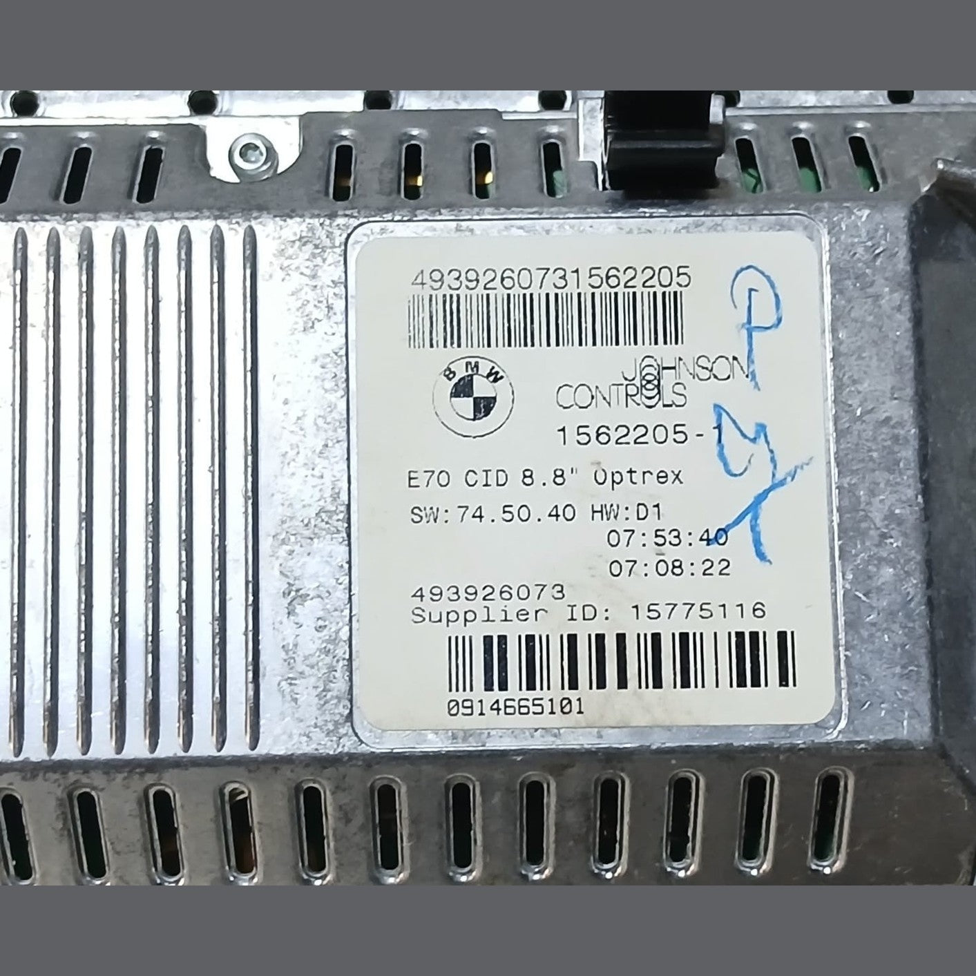 Bmw X5 E70 CID 8.8 Optrex DISPLAY Screen Radio TV  1562205 9392607