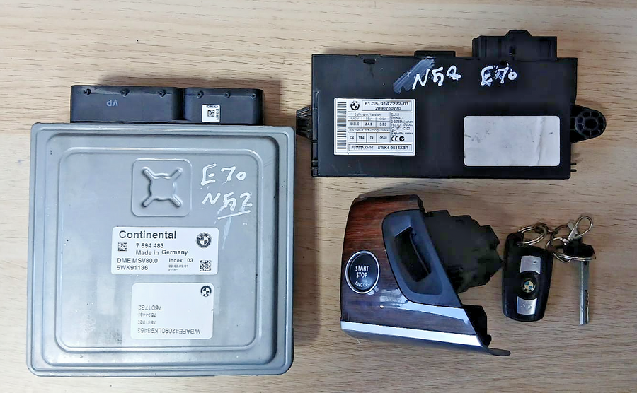 BMW E70 N52 DME MSV80.0 ECU Engine Control Unit Kit 5WK91136 OEM 7594483