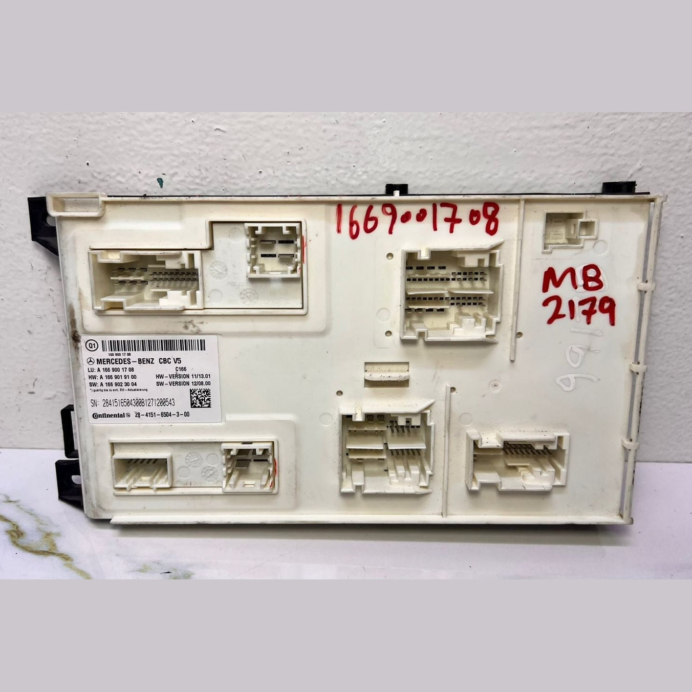 Mercedes-Benz ML350 Comfort Control Unit A 166 9001708 W166 M-Class and GLS