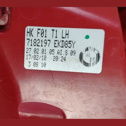 OEM BMW 7 Series F01 F02 F04 Rear Tail Light Lamp Side Panel Left 7182197