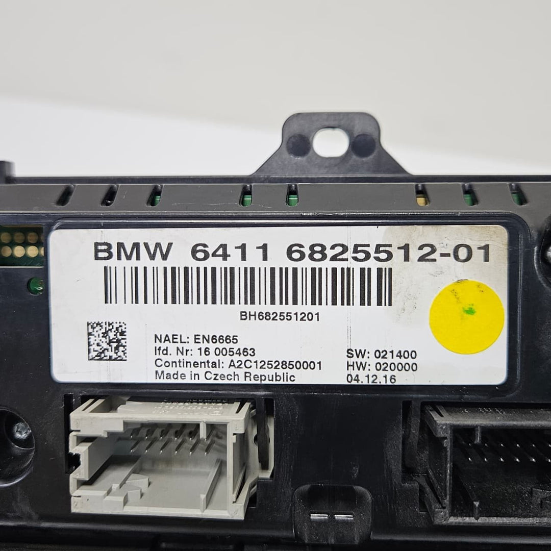 2010 BMW X3 F25 X4 F26 Climate Control Panel 6825512