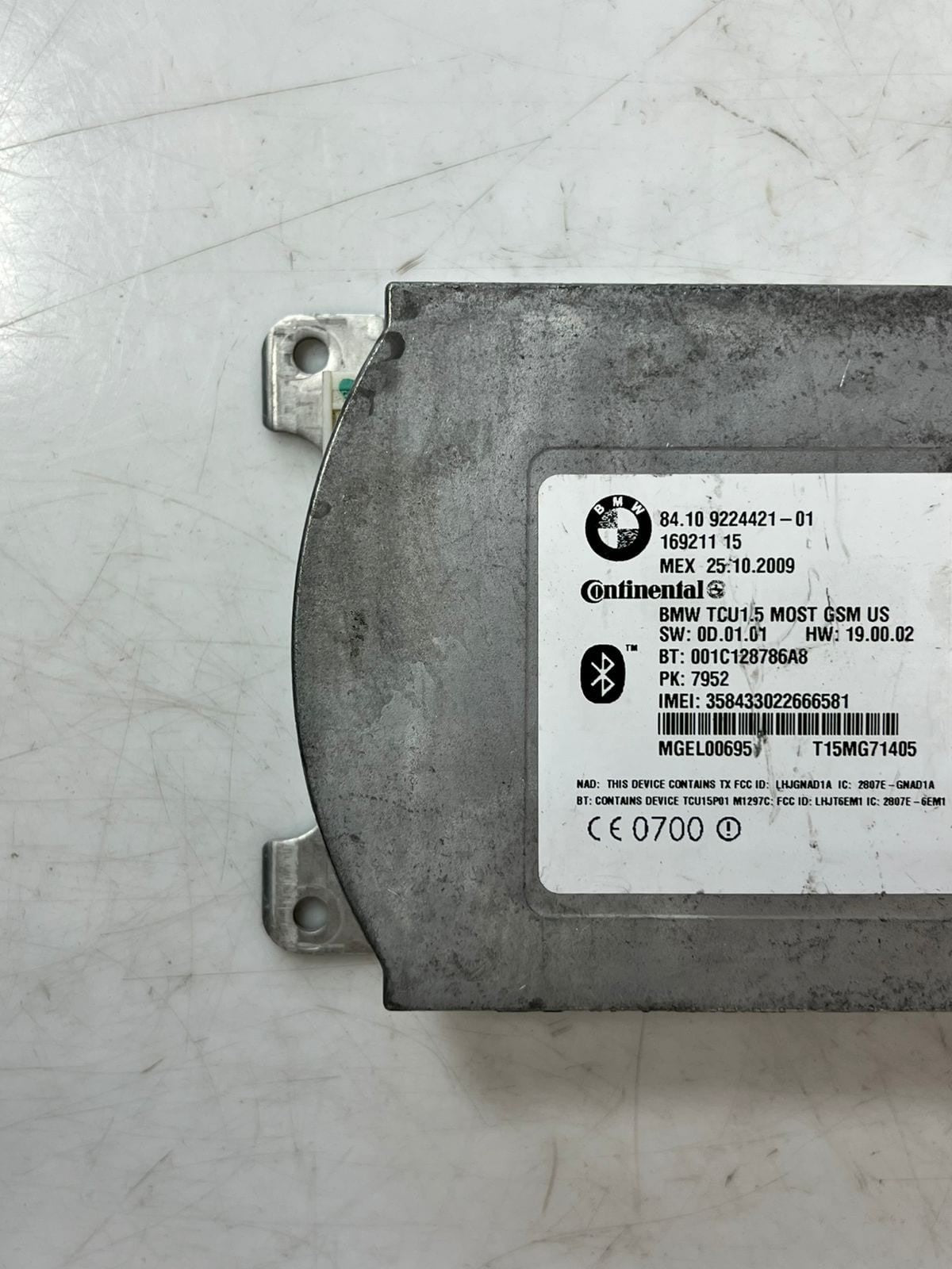 2007-2013 BMW X5 E90 E91 E92 E93 Bluetooth Telematics Control Module 9224421 OEM
