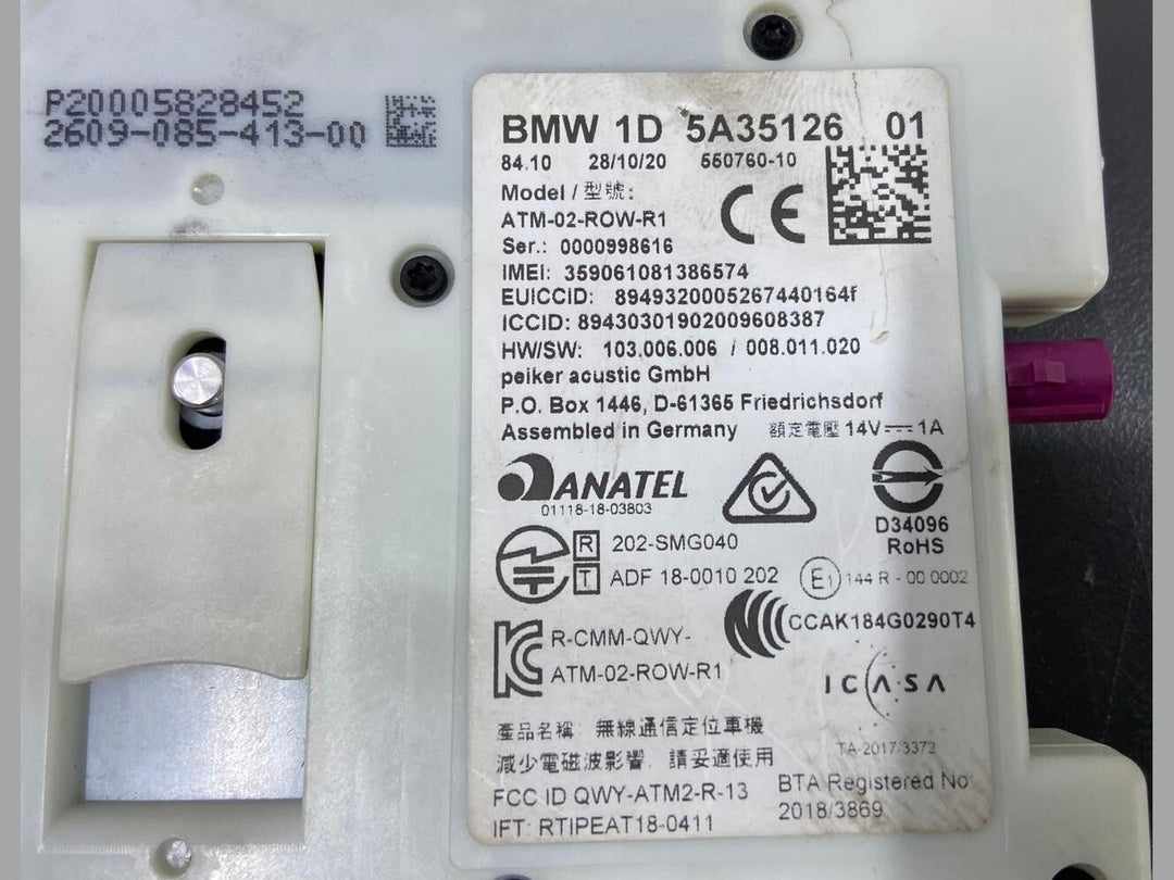 OEM BMW G80 TELEMATICS COMMUNICATION CONTROL MODULE 5A35126