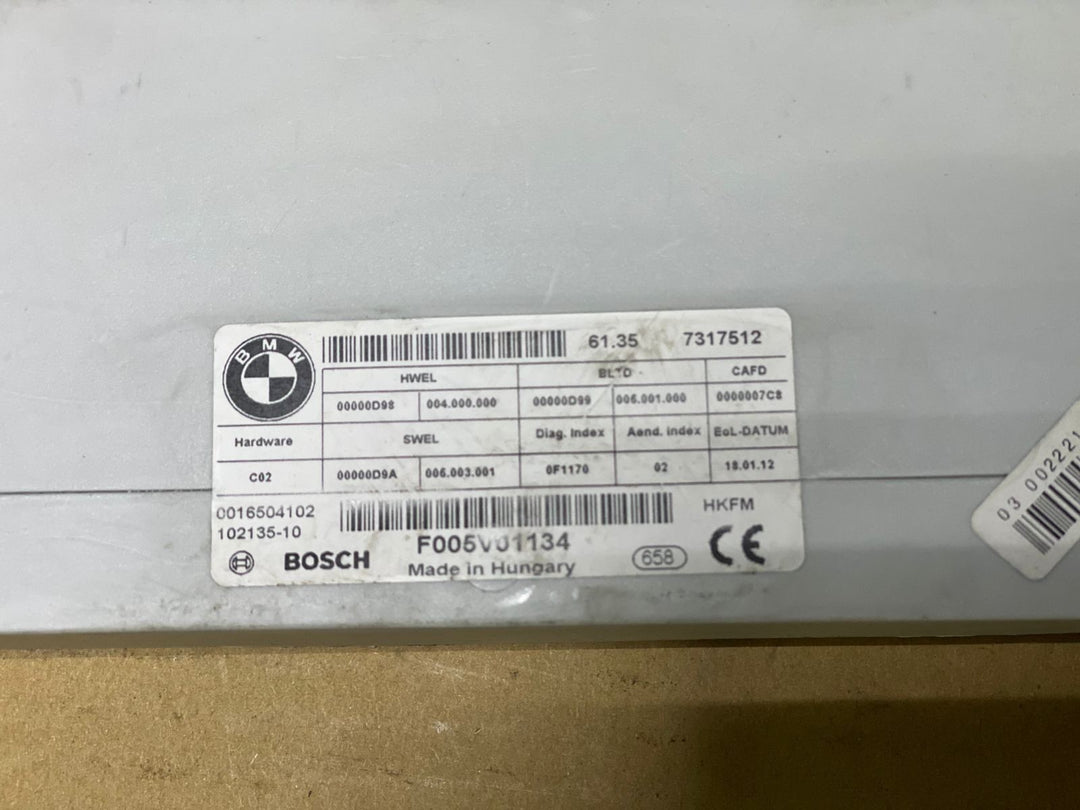 2011-2016 BMW 528i Tailgate Lift Control Module 7317512 F10 528i 535i 550i 