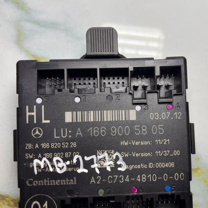 2014 Mercedes-Benz ML350 Door Control Module Unit A 1669005808 W166 ML350 and GL