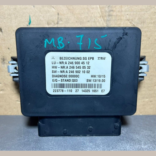 14-19 Mercedes-Benz CLA250 Parking Brake Control Module Unit A246 9004512 Oem