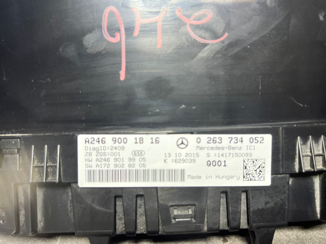12-14 Mercedes-Benz W246 B-Class Instrument Cluster Speedometer A246 9001816 OEM