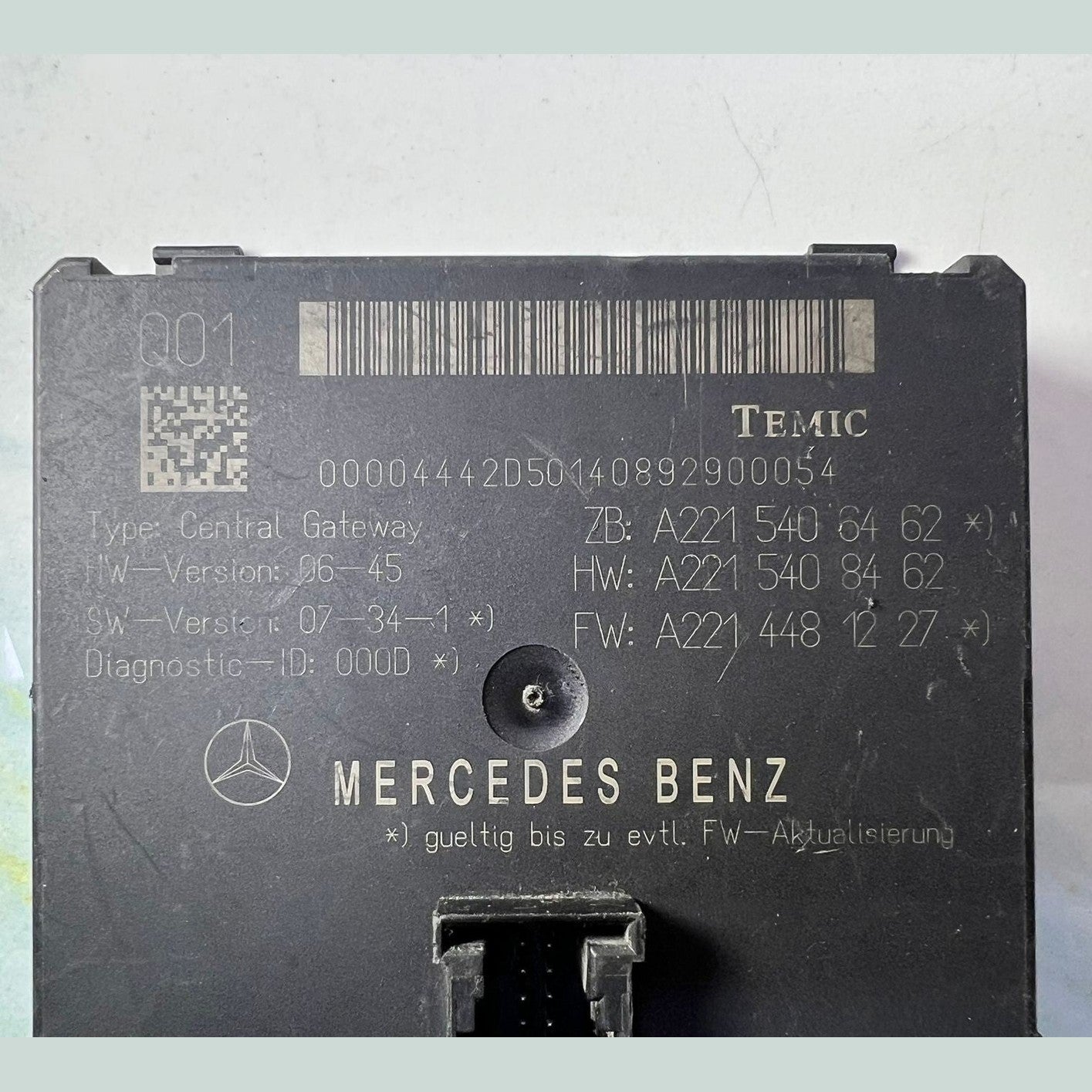 2007-2013 Mercedes-Benz W221 S-Class Gateway Control Module A221 5406462 OEM
