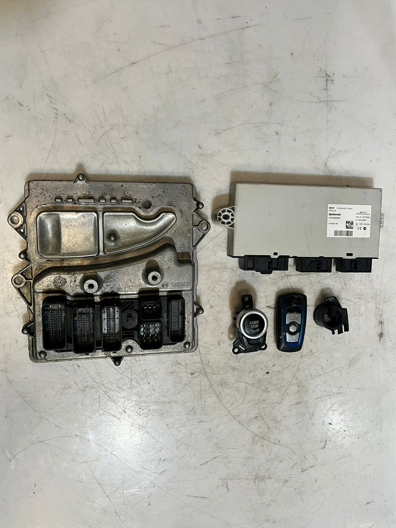 BMW 3' F30 Active Hybrid 5 Engine Control Unit ECU SET DME+CAS4+1KEY 8641450 