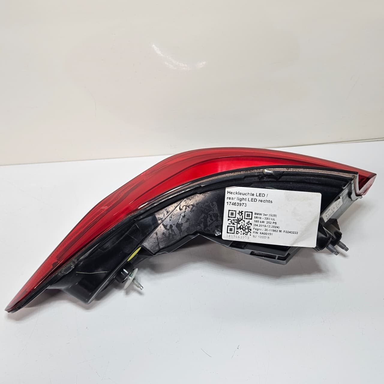 2020 BMW 3 Series G20 G21 320i Rear Taillight Right Side Outer 7495084